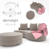 Sofa with ottoman SWAN Mister B