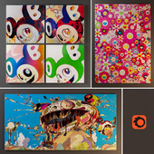 Collection of paintings by Takashi Murakami