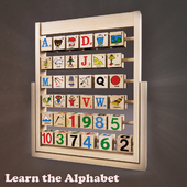 Wooden Alphabet, ABC for Kids