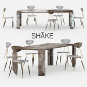 Shake design стол со стульями