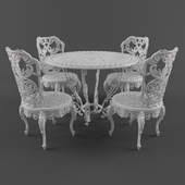 Cast Iron Chair And Table