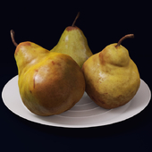 Plate with pears
