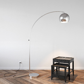 Lamp Lussole and Side Table Bleeker
