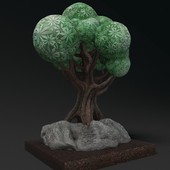 Скульптура мультяшного дерева