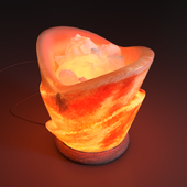 Salt lamp with crystals Pot