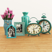 Turquoise decorative set