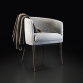 Modern white fabric chair