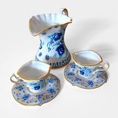 Tea set of china Gzhelian