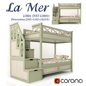 Lетская кровать двухъярусная La Mer