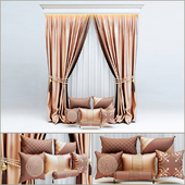 Curtain with pillows