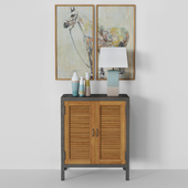 Single Shutter Doors Holbrook Sideboard with decor