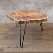 Slab wood coffe table
