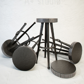 DIESEL Bar Stud stool by Moroso