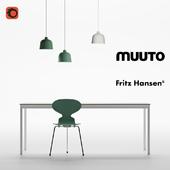 Muuto dining set and Fritz Hansen Ant