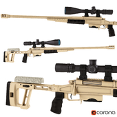 ORSIS T-5000 - shoplifting precision sniper rifle with a longitudinally sliding gate.