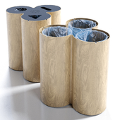 Trio recycling bin by Materia