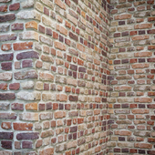 Brick wall with corners