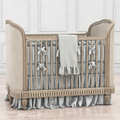 RH Belle Upholstered Crib (distressed linen)
