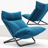 Cross high armchair by ARFLEX fabric