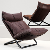 Cross high armchair by ARFLEX Leather