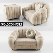 GOLDCONFORT Pearl armchair and coffee table