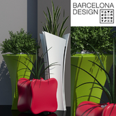 Barcelona design flowerpots set 01