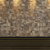 Wall of shale stone