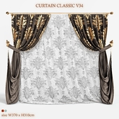 Штора классическая V34 CURTAIN CLASSIC