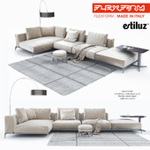 Flexform Sofa with decor