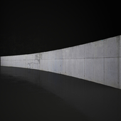 Concrete wall 25m long