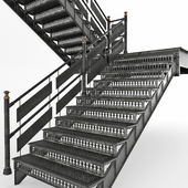 cast-iron staircase