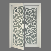 stained glass door / распашные двустворчатые двери