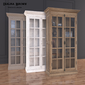 Dialma Brown Glass cabinet in three color+Decor