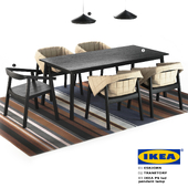 IKEA (chair Esbjorn. table Tranetorp. ikea PS led lamp)