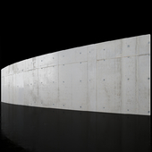 Concrete wall 18m long