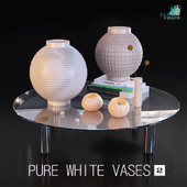 Pure White Ceramic Vases 2