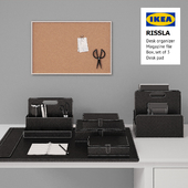 Table set Ikea RISSLA Box, set of 3, Desk organizer, Magazine file, Desk pad / RISSLA