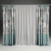 collection of curtains in ethnic style