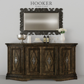 Hooker chest of drawers, mirror