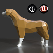 Dog lowpoly style