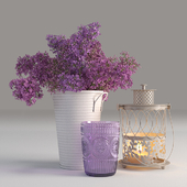 Decorative set with lilac