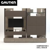 Мебель для TV и мультимедиа - GAUTIER COLLECTION ADULIS - COMPOSITION 3