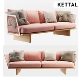 KETTAL Mesh  3-Seater sofá