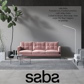 Saba Essential sofa, armchair with decor