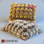 Decorative pillows with roses