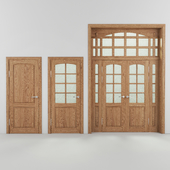 A set of wooden doors (array)