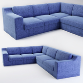 Угловой синий диван