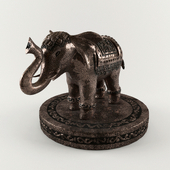 Бронзовая статуэтка индийского слона - Bronze statue of an Indian elephant