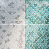 2 Fishscale materials, two patterns (vray, corona)