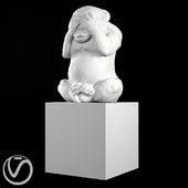 Plaster figurine monkey